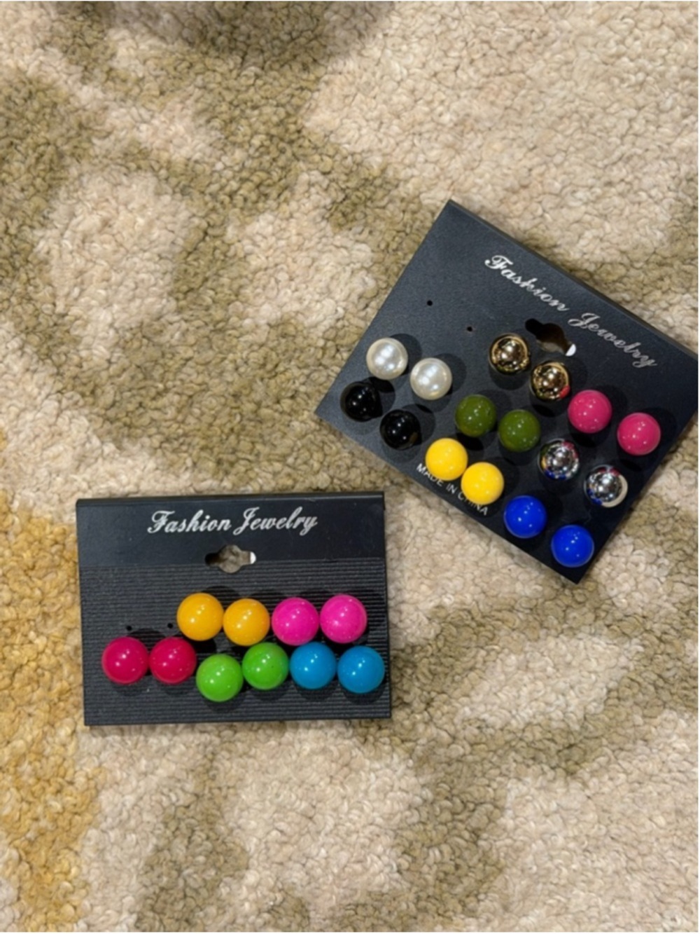Fashion Jewelry Multicolor Stud Earring Set